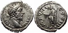 Roman Imperial *Only 1 specimen recorded by OCRE, 1 specimen recorded by acsearch and only 4 specimens recorded by Reka Devnia hoard* Marcus Aurelius (161-180) AR Denar (Silver, 3.28g, 19mm) Obv: M AN