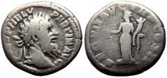 Roman Imperial Pertinax (193) AR Denarius (Silver, 2.68g, 18mm) Rome, 193 Obv: IMP CAES P HELV PERTIN AVG, Laureate head of Pertinax to right. Rev: AEQVIT AV - G TR P COS II, Aequitas standing front, 