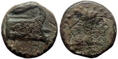Greek Lycia, Phaselis. AE (16mm, 4,17g) ca 190-167 BC Obv: Prow right; above, crowning Nike flying right. Rev: ΦA, Athena advancing right, brandishing spear and holding shield. Ref: Heipp-Tamer B57; S