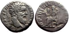 Roman İmperial Pertinax (193) AR Denarius (2.47g, 17mm) Rome Obv: IMP CAES P HELV PERTIN AVG, laureate head of Pertinax right Rev: OPI DIVIN TR P COS [II?]; Ops seated left, holding grain ears in righ
