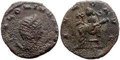 Roman imperial *Just 5 specimens cited by OCRE, 4 specimens recorded by acsearch* Salonina wife of Gallienus Bl Antoninianus (2.90g, 20mm) Milan, 265-266 Obv: SALONINA AVG legend with draped bust righ
