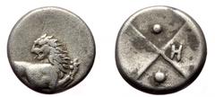 Greek Thrakia, Chersonesos, AR hemidrachm (Silver, 2.26g, 14mm) Ca 386-338 BC Thrakia, Chersonesos, AR hemidrachm (Silver, 2.26g, 14mm) Ca 386-338 BC Obv: Forepart of lion right, head turned back Rev: