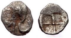 Greek Unreaserched Asia Minor AR tetartemorion (Silver, 0.15g, 6mm) Unreaserched Asia Minor AR tetartemorion (Silver, 0.15g, 6mm) Year: VI-IV century Diameter: 6 mm Weight: 0.15 g Material: Silver Mor
