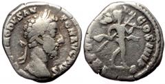 Roman Imperial Commodus (177-192) AR Denarius (Silver, 17mm, 2.44g) Rome, 183. Commodus (177-192) AR Denarius (Silver, 17mm, 2.44g) Rome, 183. Obv: M COMMODVS ANTON AVG PIVS Laureate head of Commodus 