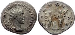 Roman Imperial Trajan Decius (249-251), AR antoninianus (Silver, 22,3 mm, 3,12 g), Rome. Trajan Decius (249-251), AR antoninianus (Silver, 22,3 mm, 3,12 g), Rome. Obv: IMP C M Q [T]RAIANVS DECIVS AVG,