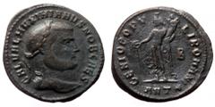 Roman Imperial Galerius (Caesar, 293-305) AE Follis (Bronze, 26mm, 8,77g) Antioch Galerius (Caesar, 293-305) AE Follis (Bronze, 26mm, 8,77g) Antioch Obv: GAL VAL MAXIMIANVS NOB CAES, laureate head rig