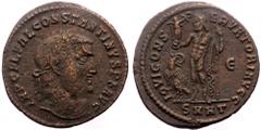 Roman Imperial Constantine I (307/10-337) AE Follis (Bronze, 3.76g, 24mm) Heraclea, 313/4. Constantine I (307/10-337) AE Follis (Bronze, 3.76g, 24mm) Heraclea, 313/4. Obv: IMP C FL VAL CONSTANTINVS P 