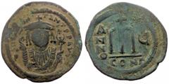 Byzantine Tiberius II Constantine (578-582) AE Follis (Bronze, 35mm, 16.19g) Constantinople, RY 5 = 578/9. Tiberius II Constantine (578-582) AE Follis (Bronze, 35mm, 16.19g) Constantinople, RY 5 = 578