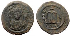 Byzantine TIBERIUS II Constantine (578-582 AD), Constantinople, AE Follis (Bronze, 16.41g, 37mm) Dated year 5 (578/9) TIBERIUS II Constantine (578-582 AD), Constantinople, AE Follis (Bronze, 16.41g, 3