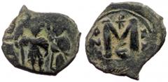 Byzantine Heraclius (610-641), Heraclius Constantine and Heraclonas AE Follis (Bronze, 5.31g, 26mm) Constantinople. Heraclius (610-641), Heraclius Constantine and Heraclonas AE Follis (Bronze, 5.31g, 