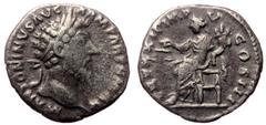 Roman Imperial Marcus Aurelius (161-180) AR denarius (Silver, 3,25g, 19mm) Rome Marcus Aurelius (161-180) AR denarius (Silver, 3,25g, 19mm) Rome Obv: M ANTONINVS AVG ARM PARTH MAX: Head of Marcus Aure