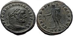 Roman Imperial Galerius Maximianus as Caesar (293-305) AE follis (Bronze, 10.21g, 29mm) Heraclea Galerius Maximianus as Caesar (293-305) AE follis (Bronze, 10.21g, 29mm) Heraclea Obv: GAL VAL MAXIMIAN