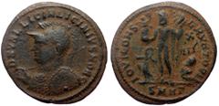 Roman Imperial LICINIUS II (Caesar, 317-324) AE Follis (Bronze, 20mm, 2.74g) Heraclea . LICINIUS II (Caesar, 317-324) AE Follis (Bronze, 20mm, 2.74g) Heraclea . Obv: D N VAL LICIN LICINIVS NOB C, Helm