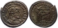 Roman Imperial Constantine I the Great (307-337) AE Follis (Bronze, 2.85g, 19mm). Trier mint. Struck 319 Constantine I the Great (307-337) AE Follis (Bronze, 2.85g, 19mm). Trier mint. Struck 319 Obv: 