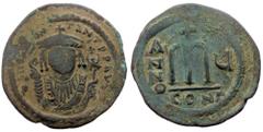 Byzantine Tiberius II Constantine (578-582) AE Follis (Bronze, 35mm, 16.19g) Constantinople, RY 5 = 578/9. Tiberius II Constantine (578-582) AE Follis (Bronze, 35mm, 16.19g) Constantinople, RY 5 = 578