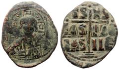 Byzantine Anonymous, attributed to Romanus III (1028-1034) AE follis (Bronze, 32mm, 10.37g) Constantinople mint, ca. 1028-1034. Anonymous, attributed to Romanus III (1028-1034) AE follis (Bronze, 32mm