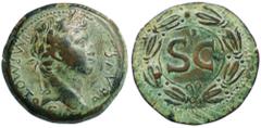 Otho Jan- Apr 69 AD - Bronze of Antiochia in Syria, AE 12,43g. IMP M OTHO CAE AVG laureate head of Otho right. R/. SC in laurel wreath. RPC 4318; VF rare; Ex Gorny & Mosch 180/n°282