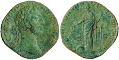 Commodus 177-192 AD - Sestertius, 181 AD, AE 20,38g. M COMMODVS ANTONINVS AVG laur. head of Commodus right. R/. PROV DEOR TRP VI IMP IIII COS III PP SC Providentia stg. left holding wand over globe in