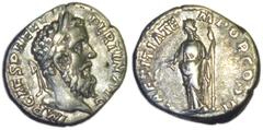 Pertinax 193 AD - Denarius, 193 AD, AG 3,38g. IMP CAES P HELV PERTIN AVG laur. bust of Pertinax right. R/. LAETITIA TEMPOR COS II Laetitia stg. left. Sear 6041; RIC4a; VF