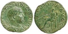 Balbinus Apr-Jul 238 AD - Sestertius, 238 AD, AE 17,93g. IMP CAES D CAEL BALBINVS AVG Laur.dr. bust of Balbinus right. R/. CONCORDIA AVGG SC Concordia seated left holding patera and double cornucopiae