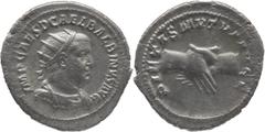 Roman Empire The Roman Empire BALBINUS. Rome. Circa 238. AR Antoninianus 4.8 g. IMP CAES D CAE L BALBINVS AVG, Radiate, draped and cuirassed bust right / PIETAS MVTVA AVGG, Clasped hands. RIC 12. Abou