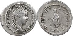 The Roman Empire The Roman Empire Gordian III, 238-244. AR Antoninianus 4.16 g. Rome, 240. IMP CAES GORDIANVS PIVS AVG Radiate, draped and cuirassed bust of Gordian III to right, seen from behind. Rev