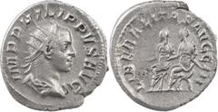 The Roman Empire The Roman Empire Philip II, 247-249. AR Antoninianus 3.23 g. Rome, 248-249. IMP PHILIPPVS AVG Radiate, draped and cuirassed bust of Philip II to right, seen from behind. Rev. LIBERALI