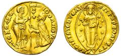 Italy, Republic of Venice, Giovanni Dandolo, 1280-1289. AV Ducat, 3.51g, 20mm (Paolucci 1; Fr. 1215). Good very fine with attractive golden tone, slightly double struck on reverse and sharp details re