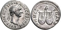 *RÖMISCHES REICH, Trajan, 98-117, AR Drachme, Konsulschaft B =98-99. Lykien. Belorb. Büste r. Rs.Eule über zwei Lyren. 3,14g. Sear 1046, SNG Aulock 4267, ss