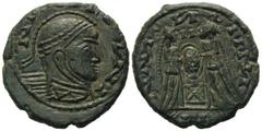 RÖMISCHES REICH, Constantin I. der Große, 307-337, AE Follis. Germanische Nachahmung eines konstantinischen Follis. Brb. r. Rs.zwei Geflügelte flankieren einen Altar. 2,67g. vgl. RIC 47ff., vz
