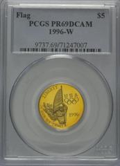 WORLD COINS VEREINIGTE STAATEN VON AMERIKA, , 5 Dollars (Half Eagle) 1996 W. Olympiade Atlanta - Flaggenträger. KM 274, Frbg.210, GOLD, PR69 DCAM, Ware ist MwSt-befreit (VAT tax free)