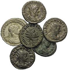 ROMAN COINS RÖMISCHES REICH, Claudius II. Gothicus, 268-270, AE Antoninian, Z =Rom. Büste mit Strahlenkrone r. Rs.Fides (2 stempelgleiche Stücke ss). DAZU: gleiche Rs.Jupiter (Iovi Statori)(f.vz); QUI