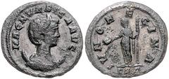ROMAN COINS RÖMISCHES REICH, Magnia Urbica, Gemahlin des Carinus, +283, AE Antoninian, KAC =Lugdunum. Diad. drap. Büste. Rs.Juno mit Patera und Zepter l. 2,96g. RIC 341, korrod., s/