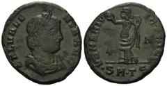 ROMAN COINS RÖMISCHES REICH, Galeria Valeria, Gemahlin des Galerius, +311, AE Follis, * A .SM.TS. =Thessalonica. Drap. Büste r. Rs.Venus mit Apfel, linke Hand hält Gewand hoch. 5,32g. Sear 3730, RIC 3