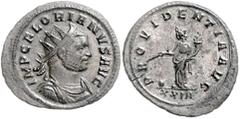 ROMAN COINS RÖMISCHES REICH, Florianus, 276, AE Antoninian, XXIA =Rom. Büste r. mit Strahlenkrone. Rs.Providentia mit Füllhorn hält Stab über Globus. 3,50g. Sear 3329, RIC 39,