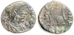 ROMAN COINS RÖMISCHES REICH, Avitus, 455-456, AE 1/2 Centenionalis, RM =Rom. Diad. Büste. Rs.Victoria mit Kranz und Palme, i.F.S. 1,34g. RIC 2413, (R5),