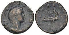 ROMAN COINS RÖMISCHES REICH, Paulina, Gemahlin des Maximinus I., 235-236, AE Sesterz, Rom. Büste mit Schleier r. Rs.Paulina mit Zepter sitzt auf Pfau und fliegt gen Himmel. 17,61g. RIC 3, f.