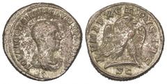 ROMAN COINS RÖMISCHES REICH, Hostilian als Caesar, 250-251, AR Tetradrachme, Seleucis und Pieria, Stadt Antiochia. Drap. Büste r. Rs.Adler r. auf Palmzweig über SC. 11,46g. Prieur 651,