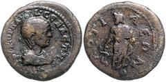 ROMAN COINS RÖMISCHES REICH, Julia Paula, Gemahlin des Elagabal, 219-220, AE 22, Phrygien, Stadt Kotiaeum. Drap. Brb. r. Rs.Asklepios mit Stab. 5,90g. RPC-(?) selten, f.