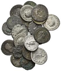 ROMAN COINS RÖMISCHES REICH, Gordian III., 238-244, AR Antoninian. Büste r. mit Strahlenkr. r. Rs.Hercules r. stehend. DAZU:3 weitere Antoniniane des Gordian III; Maximianus (2); Diocletian (2); Claud