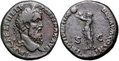 ROMAN COINS RÖMISCHES REICH, Pertinax, 193, AE Sesterz, Rom. Moderne Nachahmung, "ältere Sammleranfertigung". Belorb. Büste r., IM CAES P HELV PERTINAX AVG. Rs.Providentia l., PROVIDENTIAE DEORVM COS 