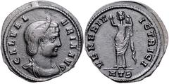 ROMAN COINS RÖMISCHES REICH, Galeria Valeria, Gemahlin des Galerius, +311, AE Follis, HTB= Heraklea. Drap. Büste r. Rs.Steh. Venus mit Apfel. 5,37g. RIC 43