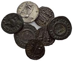 ROMAN COINS RÖMISCHES REICH, Constantius II., 337-361, AE Follis, TRP =Trier. Diad. Büste r. Rs.Feldzeichen zw. 2 Soldaten, GLORIA EXERCITVS (vz, 3x). DAZU:CRISPUS, 317-326, AE Follis, Thessaloniki. B