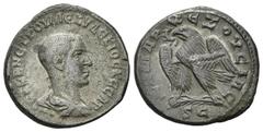 ROMAN COINS RÖMISCHES REICH, Herennius Etruscus als Caesar, 250-251, Bil.-Tetradrachme, Seleucis und Pieria, Stadt Antiochia. Drap. Büste r. Rs.Adler l. auf Palmzweig. 12,30g. Sear 4282, BMC 20.224.61