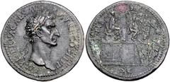 ROMAN COINS RÖMISCHES REICH, Nerva, 96-98, Br.-Med. (im Stil einer Paduaner Medaille) AE Sesterz imitierend. Belorb. Büste r., IMP NERVA CAES AVG PM TRP COS II PP. Rs.Nerva auf Podium sitzend in Verte