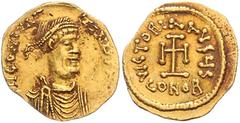 BYZANTINE COINS BYZANTINISCHES REICH, Constantin IV., 668-685, AV Tremissis, CONOB =Constantinopel. Diad. Büste r. Rs.Kreuz. 1,39g. Sear 1162; MIB 16 GOLD, ss-vz
