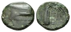 GREEK COINS KLEINASIEN, LYKIEN / Stadt Phaselis, AE 17 (250-220 v.Chr.). Galeerenprora r. Rs.Galerenheck r. 5,01g. SNG Cop.123 ss-vz