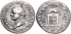 ROMAN COINS RÖMISCHES REICH, Titus, 79-81, AR Denar (80), Rom. Belorb. Büste l., IMP TITVS CAES VESPASIAN AVG PM. Rs.Runder Thron mit Kornähren, TRP IX IMP XV COS VIII PP. 3,14g. ss RIC 24b; Kampm.22.