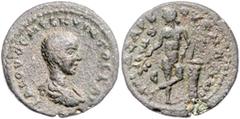 ROMAN COINS RÖMISCHES REICH, Hostilian als Caesar, 250-251, AE 22, Anazarbus/Kilikien. Barhäupt. Büste r. Rs.Apollo steht l. an Säule gelehnt mit Lyra. 6,77g. ss+ RPC 1497; Ziegl.754; SNG BN 2127; SNG