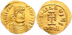 BYZANTINE COINS BYZANTINISCHES REICH, Constantin IV., 668-685, AV Tremissis CONOB =Konstantinopel. Diad. Büste r. Rs.Kreuz. 1,50g. GOLD, ss-vz Sear 1162; Sommer 13.11